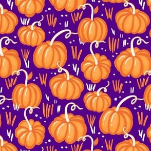 Purple and Orange Pumpkin Patch