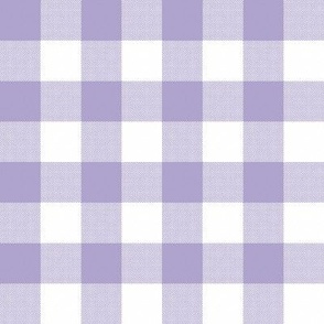 Gingham Check, lilac purple (large) - faux weave checkerboard 1" squares