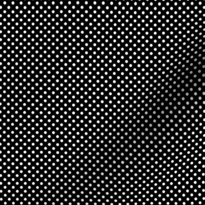 mini polka dots 2 white on black