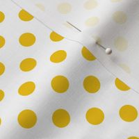 polka dots mustard yellow