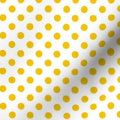 polka dots mustard yellow