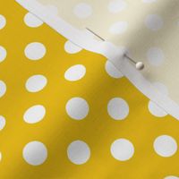 polka dots 2 mustard yellow