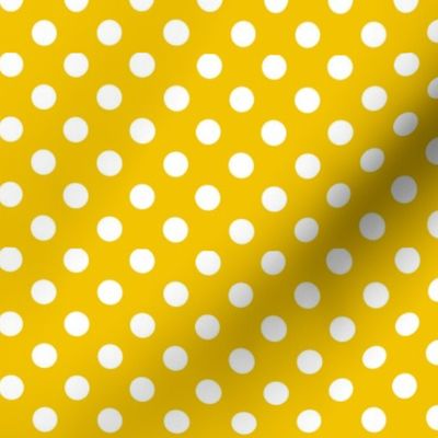 polka dots 2 mustard yellow