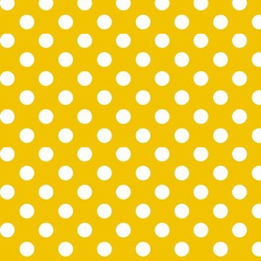 polka dots 2 mustard yellow