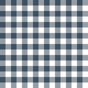 Gingham Check, dark gray (medium) - faux weave checkerboard 1/2" squares