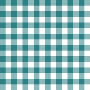 Gingham Check, soft green (medium) - faux weave checkerboard 1/2" squares