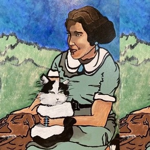 Lady with animal friends