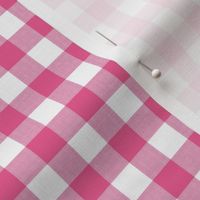 Gingham Check, hot pink (medium) - faux weave checkerboard 1/2" squares