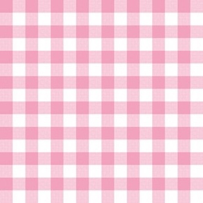 Gingham Check, soft pink (medium) - faux weave checkerboard 1/2" squares
