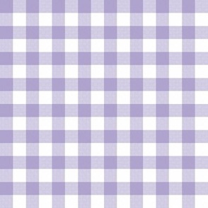 Gingham Check, lilac purple (medium) - faux weave checkerboard 1/2" squares