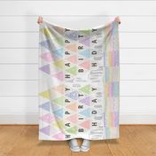 DIY Birthday Banner Pastel Rainbow 54 inch panel Sew or No Sew