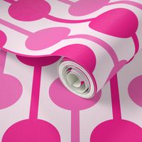 Barbie Magenta Pink hanging retro circles