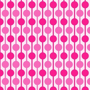 Barbie Magenta Pink hanging retro circles