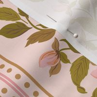 climbing vintage rose vines_vertical stripe on Pink_LRG