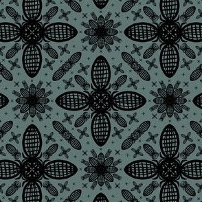 Basket Flowers Grid - Maximalist - Mauna Kea 5f7672