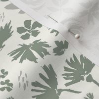 Blooming Floral-Monotone Green