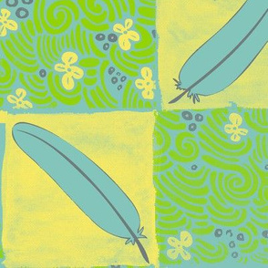 feather & flower tiles