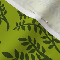 Ohia Forest-Branches-Lime & Dark Green, Bedding, Home Decor, Garments