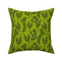 Ohia Forest-Branches-Lime & Dark Green, Bedding, Home Decor, Garments