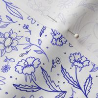 Blue Ditsy floral