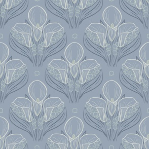 Calla Lily in muted blue