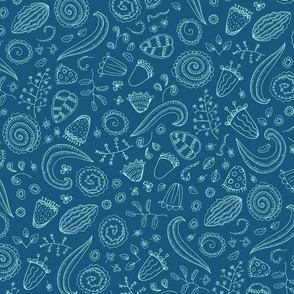 Deconstructed Flora - Ocean Blue