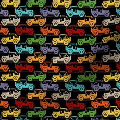 Small Scale 4x4 Adventures Off Road Jeep Vehicles Colorful Black