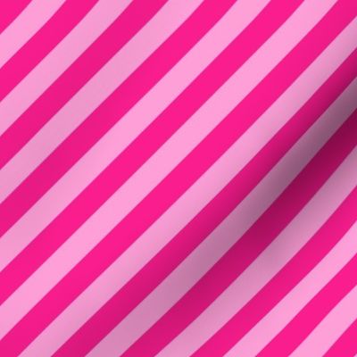 Small stripes diagonal Barbie Magenta Pink