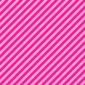 Small stripes diagonal Barbie Magenta Pink