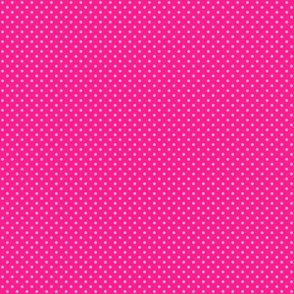 Tiny Small Scale Barbie Magenta Pink polka dots