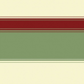 christmas sweater in red_ green and white - heart knit stripes