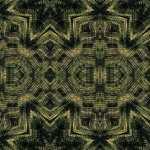 12x18_Basic Repeat _ Beautiful Straw Camoflauge Green Star Tea Towel Design