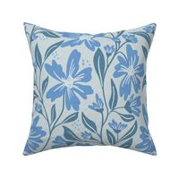 Intangible florals medium scale blue