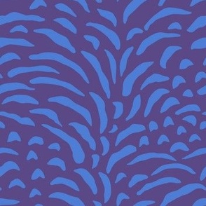Tabby Cat Fur in Blue over Dark Purple Background - Animal Print