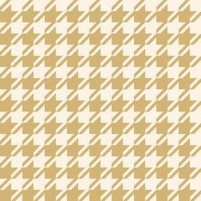 Houndstooth Mystical Gold Cream Small