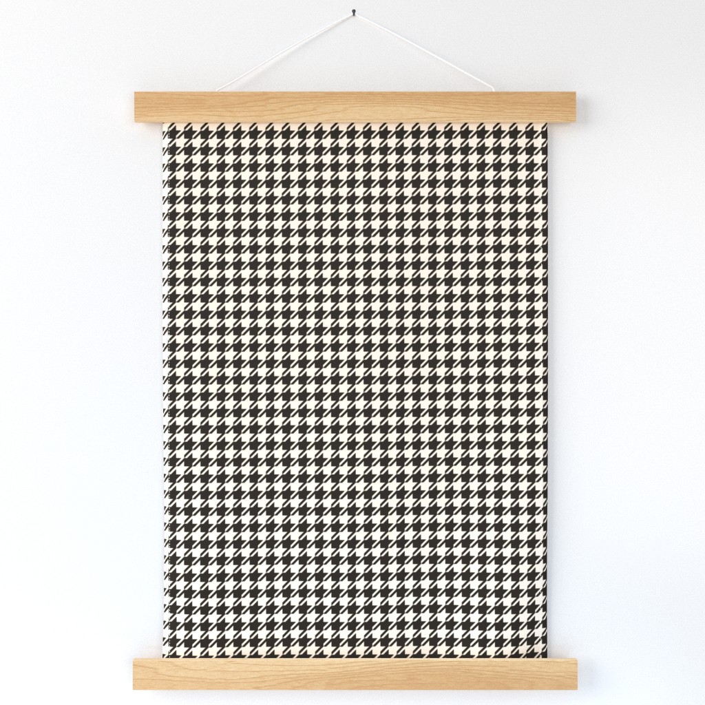 Houndstooth Mystical Ebony Cream Small