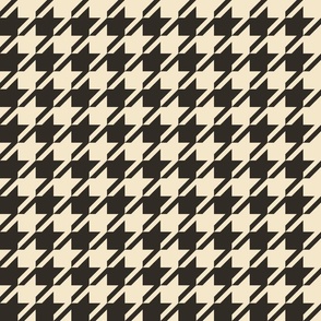 Houndstooth Espresso Cream / Large