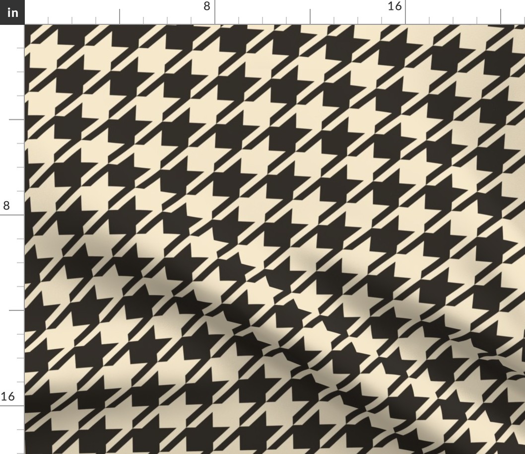 Houndstooth Espresso Cream / Large