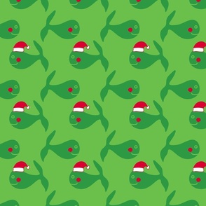 Christmas Whales // Green