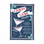 Candy Cane Martini Teatowel