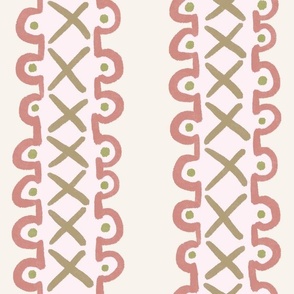 Cross Stitch Stripe Warm Taupe