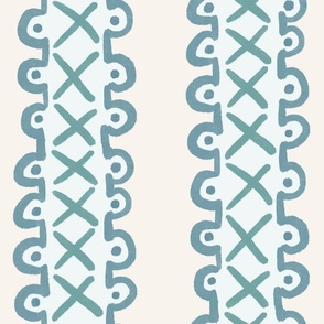 Cross Stitch Stripe Steel Blue