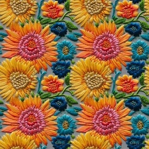 Embroidered Flowers-1