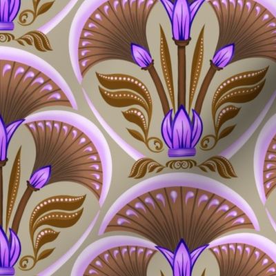 Egyptian Lotus Beige Purple