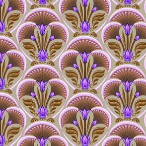 Egyptian Lotus Beige Purple