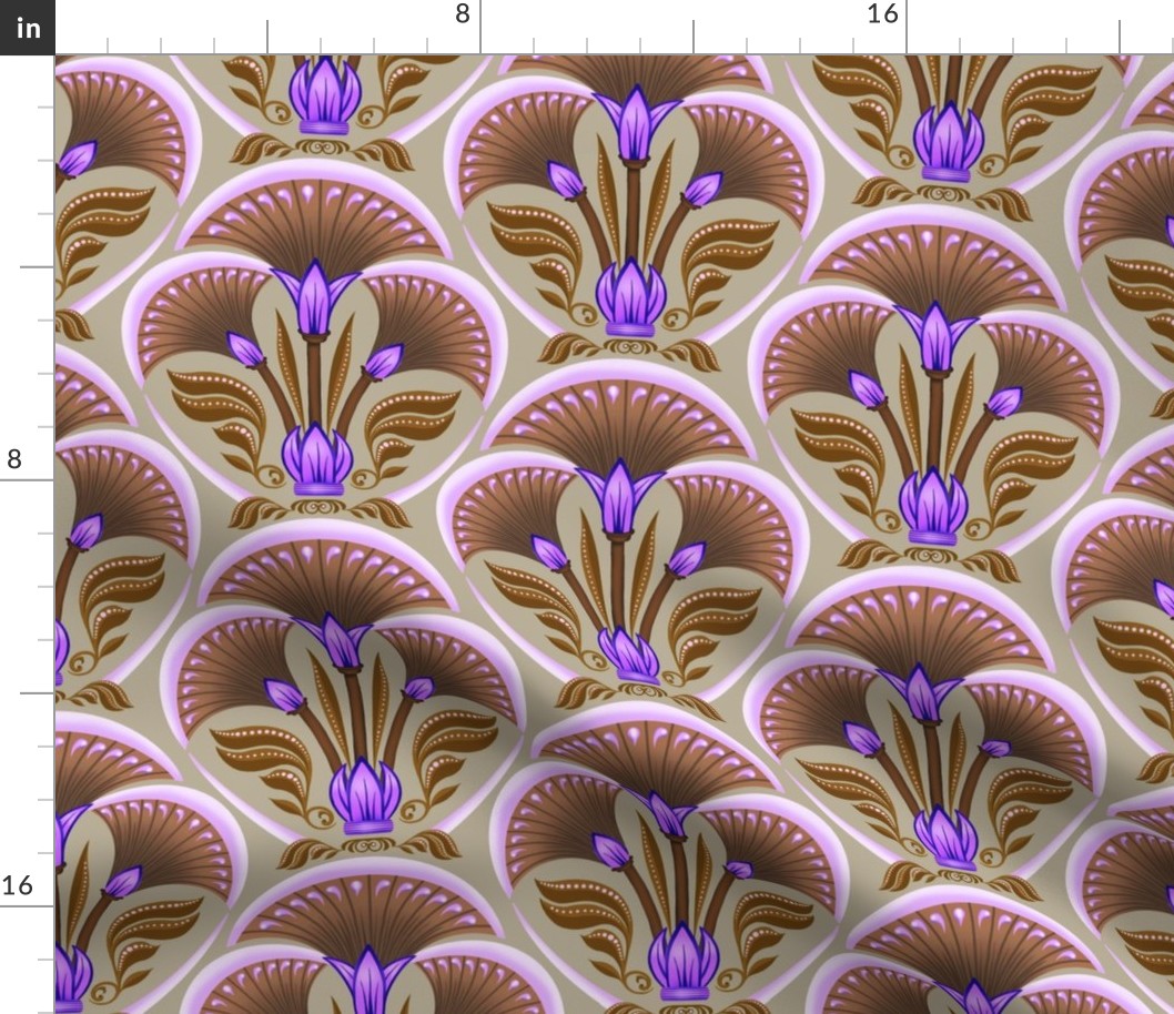 Egyptian Lotus Beige Purple