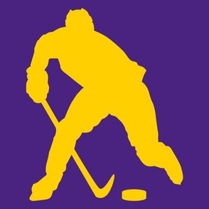 Hockey Player, Hockey,High School Hockey, College Hockey, Boys Hockey, Mens Hockey, Girls Hockey, School Spirit, Purple & Gold, Purple & Yellow