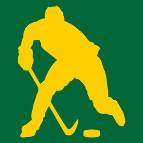 Hockey Player, Hockey,High School Hockey, College Hockey, Boys Hockey, Mens Hockey, Girls Hockey, School Spirit, Green & Gold, Green & Yellow
