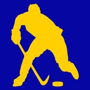 Hockey Player, Hockey,High School Hockey, College Hockey, Boys Hockey, Mens Hockey, Girls Hockey, School Spirit, Royal Blue & Gold, Blue & Yellow