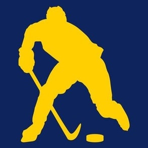 Hockey Player, Hockey,High School Hockey, College Hockey, Boys Hockey, Mens Hockey, Girls Hockey, School Spirit, Navy Blue & Gold, Blue & Maize